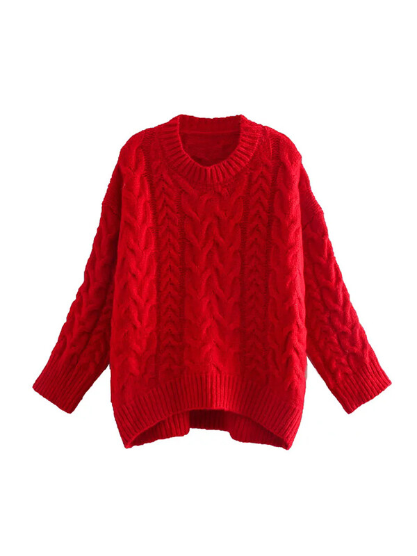 Îmbrăcăminte pentru femei 2024 iarnă în stil european și american modă simplu versatil pulover răsucit pulover tricotat cu mâneci lungi