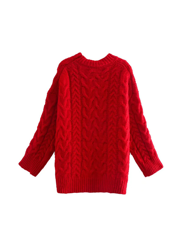 Îmbrăcăminte pentru femei 2024 iarnă în stil european și american modă simplu versatil pulover răsucit pulover tricotat cu mâneci lungi