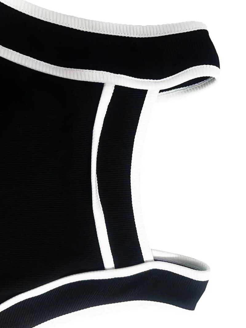 Sieviešu daudzpusīgs, minimālistisks melnbalts kontrastains, moderns gadījuma tops bez piedurknēm, jauns vasaras bikšturi