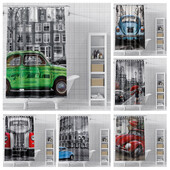 namų dušo užuolaidos vonios kambariui Aliejinės tapybos stiliaus vandeniui atsparus audinys vonios kambarys Užuolaidos šiuolaikiškos dušo užuolaidos 180x200 240x200