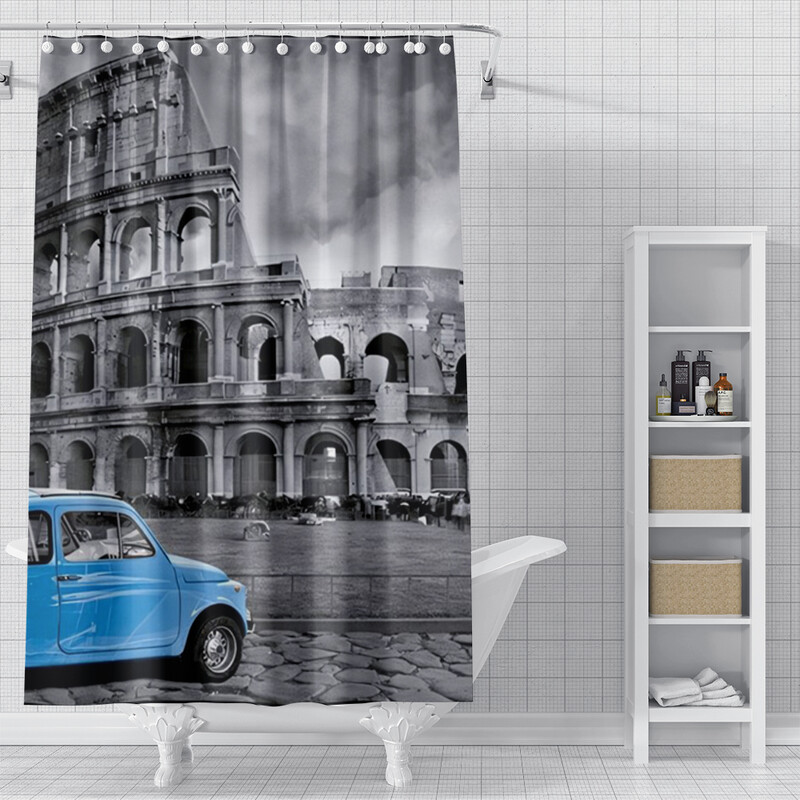 namų dušo užuolaidos vonios kambariui Aliejinės tapybos stiliaus vandeniui atsparus audinys vonios kambarys Užuolaidos šiuolaikiškos dušo užuolaidos 180x200 240x200