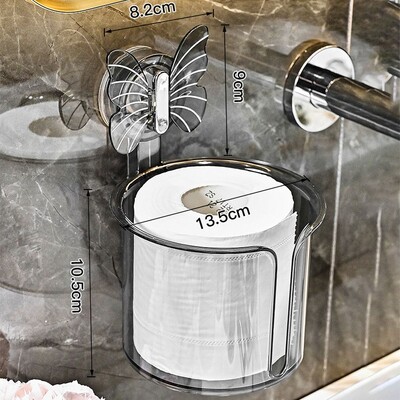 Seinale kinnitatav tualettpaberi hoidik veekindel kudede hoiukarbi jaotur, trumlita stantsivaba hoiurest köögi ja vannitoa jaoks