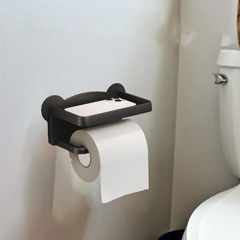 Tualeto popieriaus laikiklis Prie sienos montuojamas aliuminio lydinio tualetinio popieriaus laikiklis servetėlių stovas Vonios servetėlių laikiklis Vonios kambario priedai