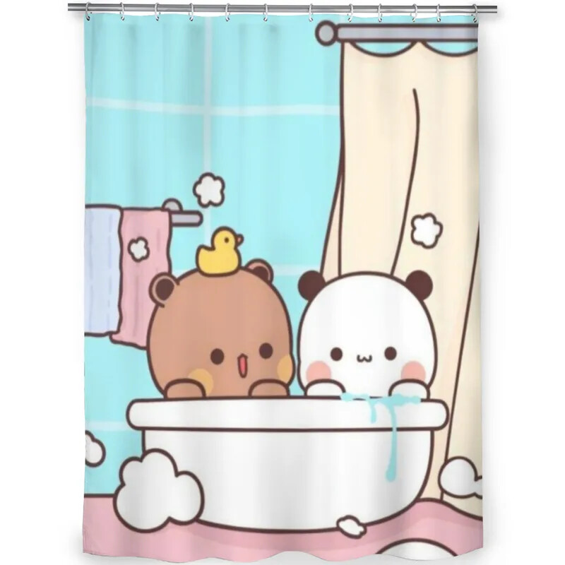 Perdeau de duș Baie Cute Bear Pnada Bubu Dudu decor Articole moderne de uz casnic Perdeau de baie Cadou de absolvire Cadou de festival