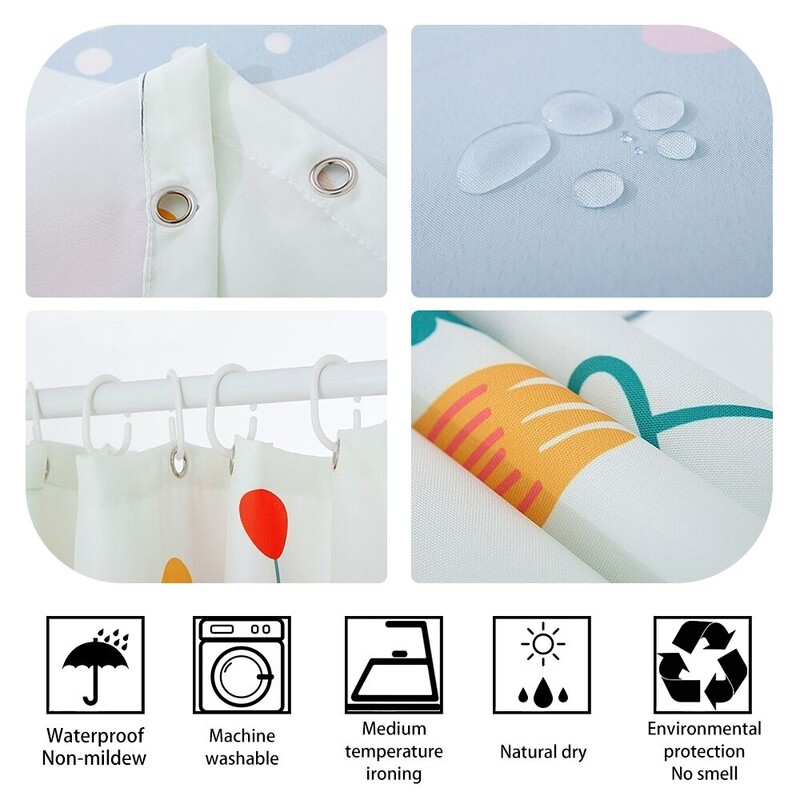 Imprimare 3d Vedere la mare Plajă Shell Sea Surf Perdele de duș Perdele de baie Pânză din poliester impermeabilă cu cârlig Decor pentru baie