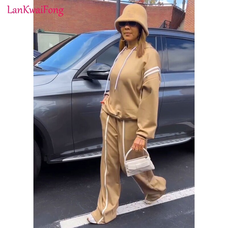 LKF în aer liber, sport, costum de petrecere a timpului liber, chingă, șnur, îmbinare, hanorac cu glugă, pantaloni, set din două piese