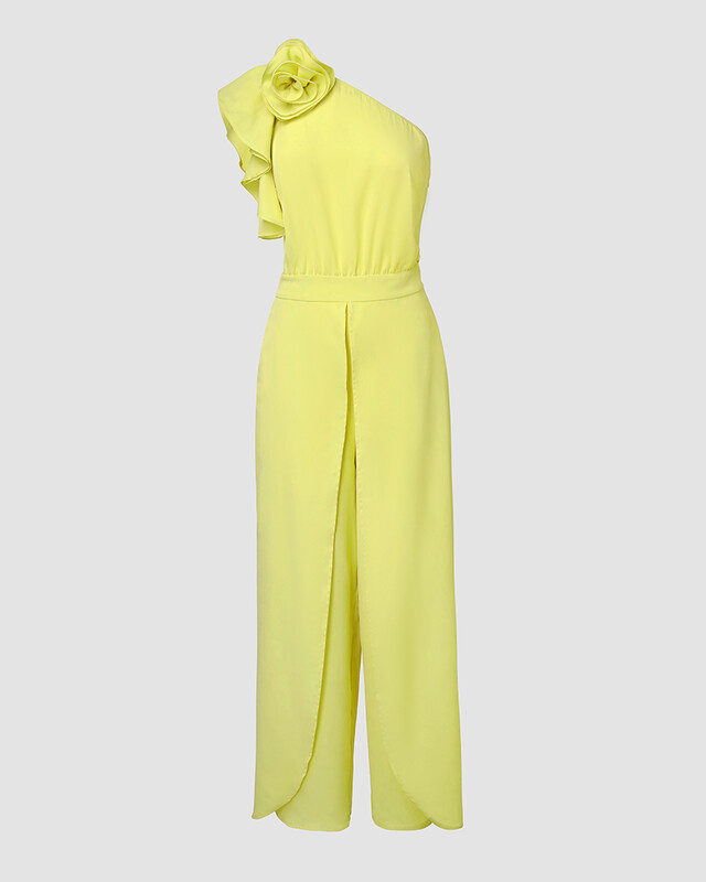 Salopetă cu un umăr cu model floral pentru femei 2024