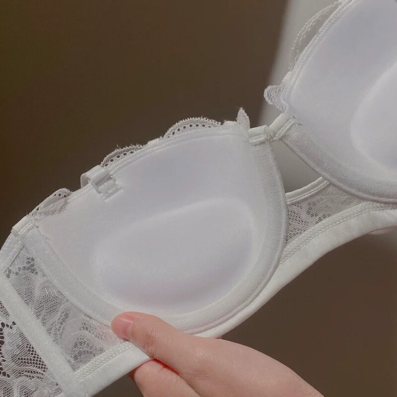 Sexy Dantela Underwire Push Up Lenjerie Contur sutien și tanga seturi pentru femei Gathering Piept Lenjerie de corp Hollow Out 1/2 Cup Bralette