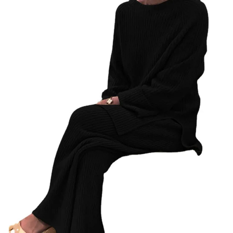 Seturi de lounge tricotate pentru femei Pulover Home Street Zilnic De bază Pur Simplu Moale Pulover Sport Pantalon Toamnă Iarnă Gât rotund Mânecă lungă