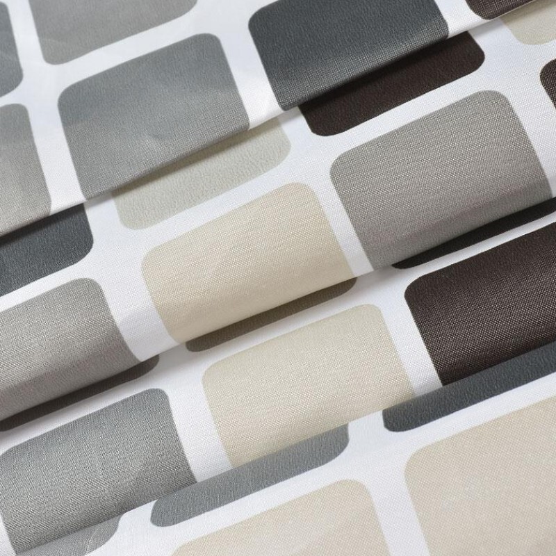 Vízálló zuhanyfüggöny 12 kampóval Mozaik nyomott fürdőszobai függöny Poliészter szövet fürdőfüggöny fürdőszoba dekorációhoz