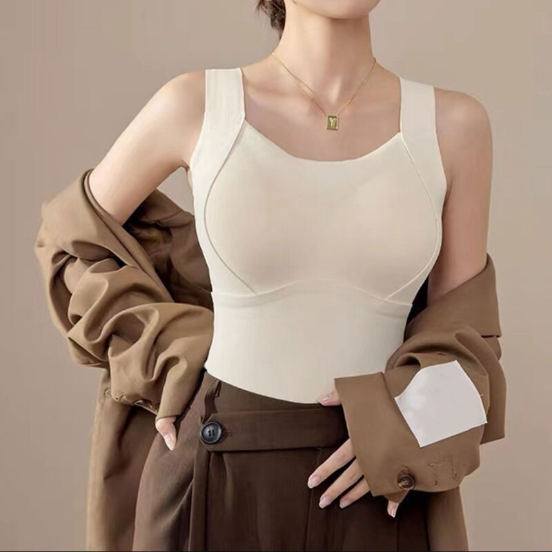 Femei Fără mâneci Sutien rezistent la șocuri Maiouri de corp termic cu dantelă pentru iarnă Decolteu în V Maiou cald de fitness Lenjerie de corp Veste