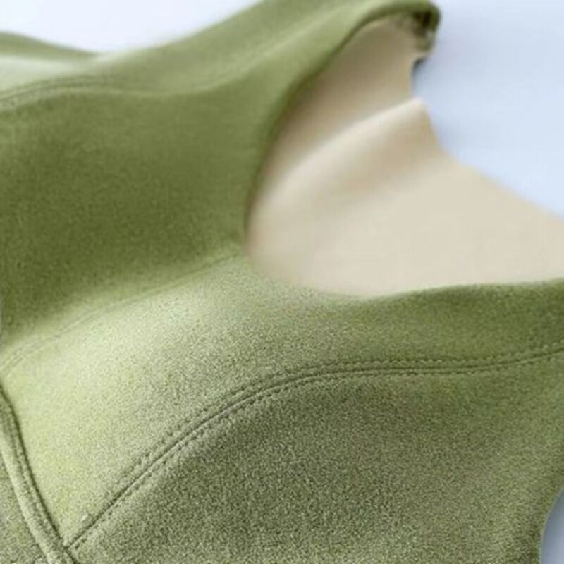 Udoban jednobojni bešavni toplinski prsluk s V-izrezom s jastučićima Baršunaste majice bez rukava Prsluk Deblji plišani kamisol Ženska zima