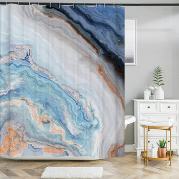 Art Marble Print Κουρτίνα μπάνιου Αδιάβροχη Κουρτίνα Μπάνιου Μοντέρνα Αφηρημένη Κουρτίνα Μπάνιου Κουρτίνες Τουαλέτας Χωριστικό Κουρτίνες με γάντζους