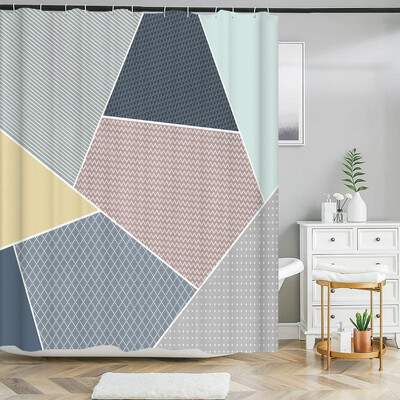 Perdele de duș cu imprimeu cu marmură artistică Perdele de baie impermeabile Perdele de baie abstracte moderne Perdele despărțitoare de toaletă cu cârlige