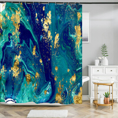 Perdele de duș cu imprimeu cu marmură artistică Perdele de baie impermeabile Perdele de baie abstracte moderne Perdele despărțitoare de toaletă cu cârlige