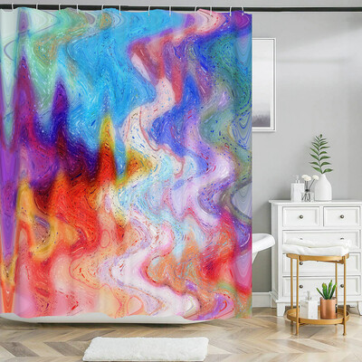 Perdele de duș cu imprimeu cu marmură artistică Perdele de baie impermeabile Perdele de baie abstracte moderne Perdele despărțitoare de toaletă cu cârlige