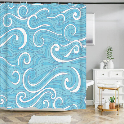 Perdele de duș cu imprimeu cu marmură artistică Perdele de baie impermeabile Perdele de baie abstracte moderne Perdele despărțitoare de toaletă cu cârlige