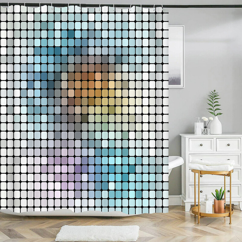 Perdele de duș cu imprimeu cu marmură artistică Perdele de baie impermeabile Perdele de baie abstracte moderne Perdele despărțitoare de toaletă cu cârlige