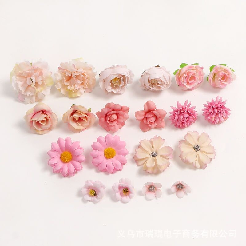 Imituotos gėlių medžiagos pakuotė netikra gėlė „pasidaryk pats“ rankų darbo fotografija namų dekoravimas gėlė vestuvinių gėlių korsažas 20 vnt.