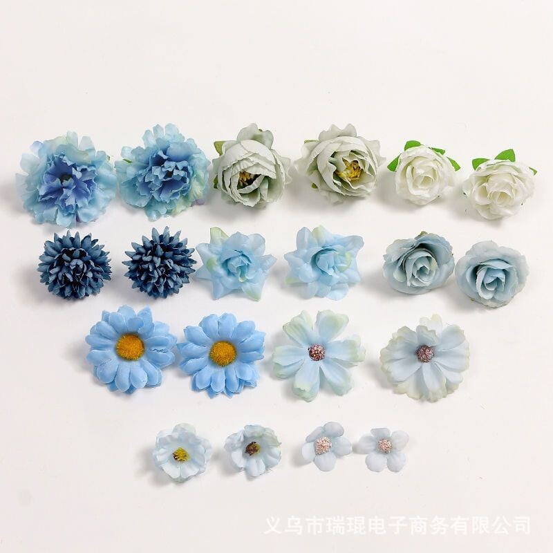 Imituotos gėlių medžiagos pakuotė netikra gėlė „pasidaryk pats“ rankų darbo fotografija namų dekoravimas gėlė vestuvinių gėlių korsažas 20 vnt.