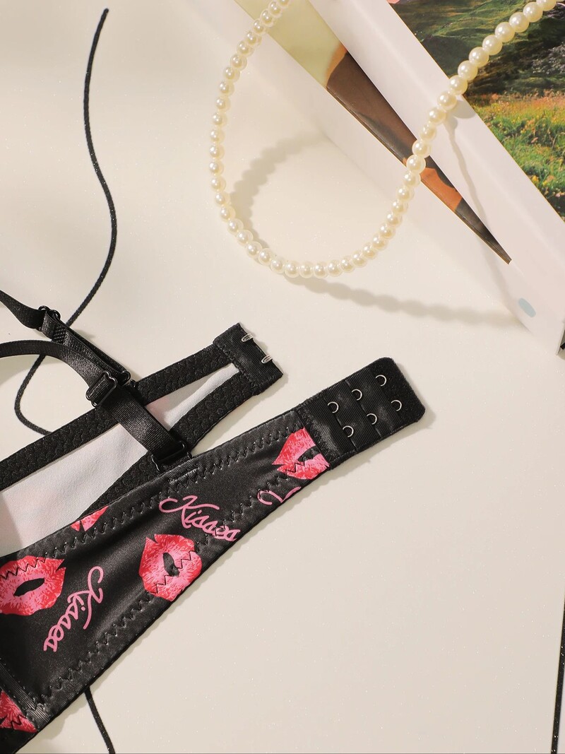 Set de lenjerie sexy din dantelă cu imprimeu de înaltă calitate Viomisha Set de lenjerie sexy pentru femei Sutiene push-up cu sârmă Set de chiloți pentru femeie S-XL