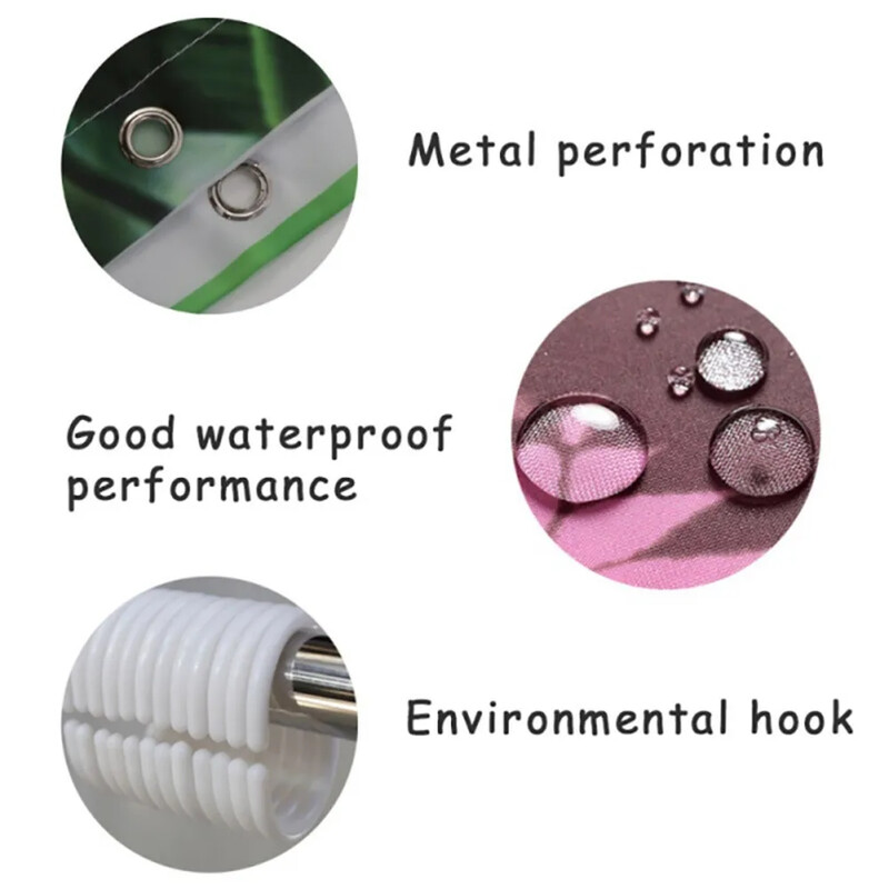 Lijepe životinje Mačke Psi Žirafe Zečevi Zavjese za tuširanje Frabic Vodootporne poliesterske zavjese za tuširanje Kupaonska zavjesa s kukama