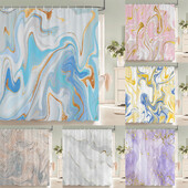 Mramorna valovita zavjesa za tuširanje Apstraktna prugasta vodootporna zavjesa za kupaonicu za kućni dekor kupaonske zavjese od poliesterske tkanine