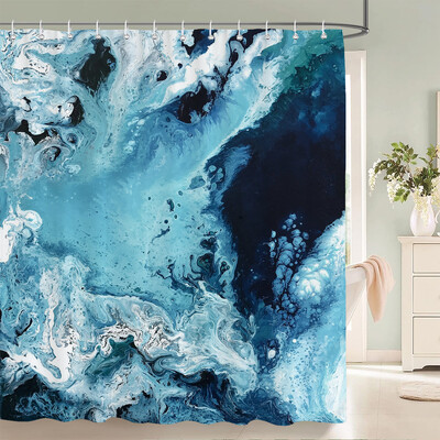 Mramorna valovita zavjesa za tuširanje Apstraktna prugasta vodootporna zavjesa za kupaonicu za kućni dekor kupaonske zavjese od poliesterske tkanine