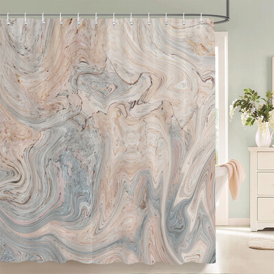 Mramorna valovita zavjesa za tuširanje Apstraktna prugasta vodootporna zavjesa za kupaonicu za kućni dekor kupaonske zavjese od poliesterske tkanine