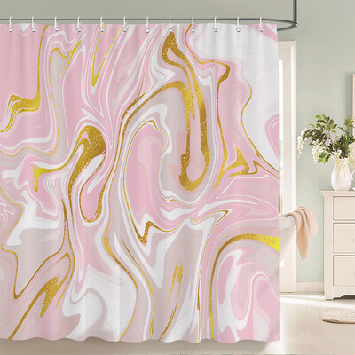Mramorna valovita zavjesa za tuširanje Apstraktna prugasta vodootporna zavjesa za kupaonicu za kućni dekor kupaonske zavjese od poliesterske tkanine