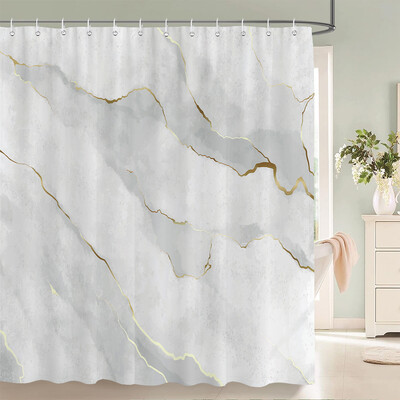 Mramorna valovita zavjesa za tuširanje Apstraktna prugasta vodootporna zavjesa za kupaonicu za kućni dekor kupaonske zavjese od poliesterske tkanine