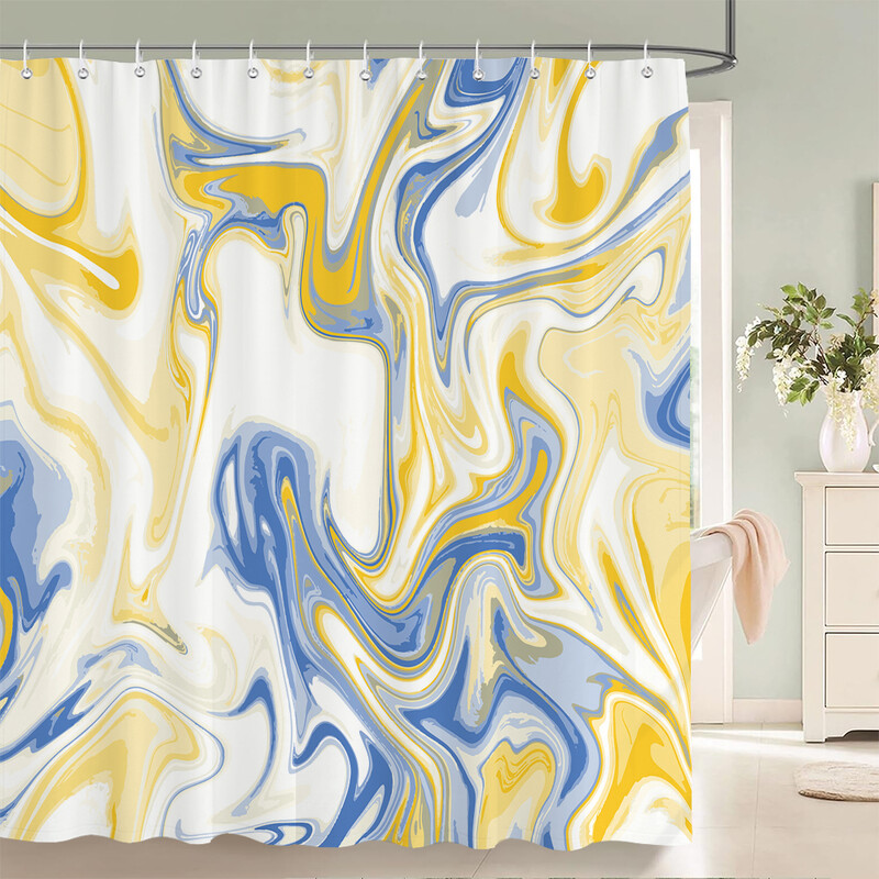 Mramorna valovita zavjesa za tuširanje Apstraktna prugasta vodootporna zavjesa za kupaonicu za kućni dekor kupaonske zavjese od poliesterske tkanine