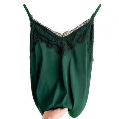 Sieviešu veste, mežģīņu blūze bez piedurknēm, topi bez aizmugures.