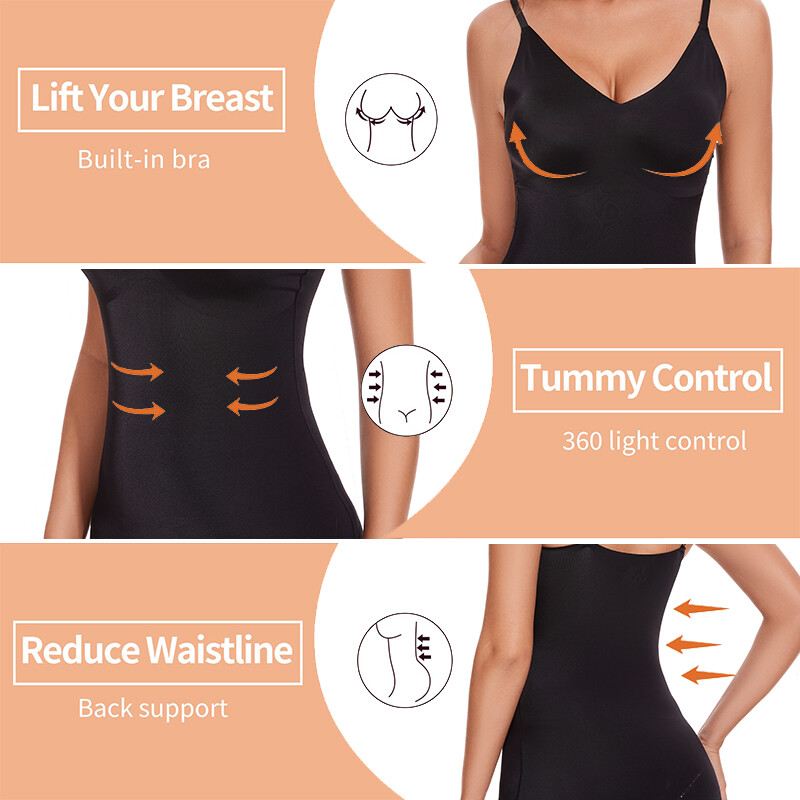 Topuri de compresie, cu decolteu în V, pentru femei, pentru controlul burticii, cu bretele ajustabile, pentru modelarea corpului, fără sudură
