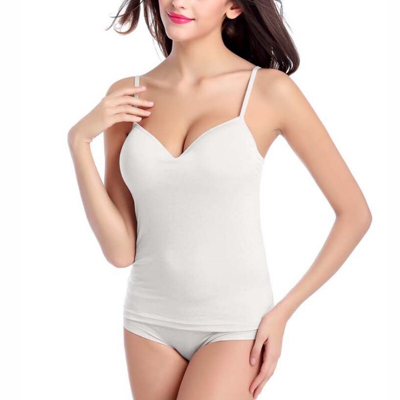 Maiouri cu bretele ajustabile pentru femei cu sutien cu raft încorporat Maiouri de corp elastic, fără mâneci, pentru fete