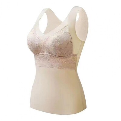 Sieviešu apakšveļas veste Seksīga bezpiedurkņu apakšdaļa, kamzols, sieviešu krūšturis bez izgriezuma ar V veida kakla izgriezumu ar krūtīm iekšpusei