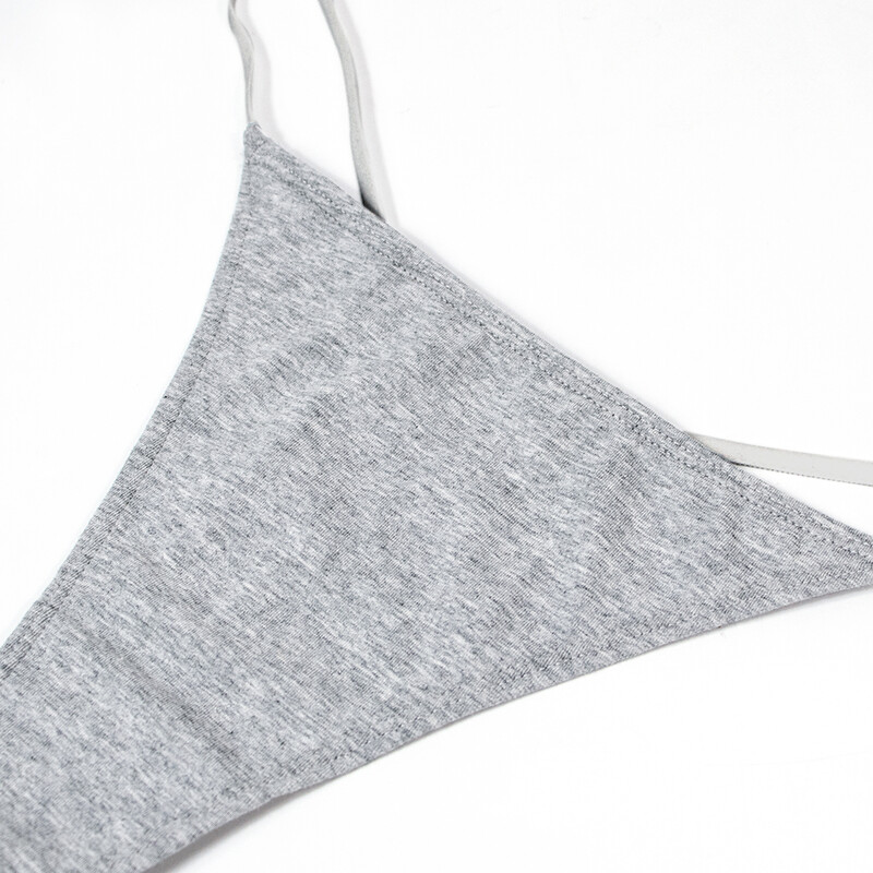 Lenjerie de corp pentru femei, minimalistă, de culoare uni, cu curele de umăr subțiri, fără lumină căptușită și sutien, cu set de lenjerie cu tanga cu talie joasă