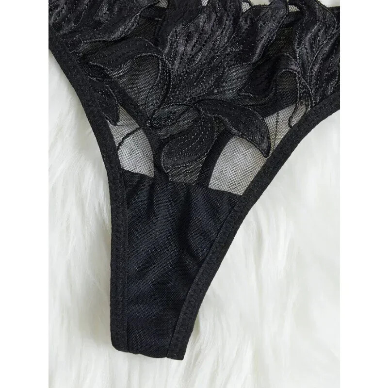 Fairy Lingerie Lilleline Valentine Võluv aluspüksid Aluspüksid Seksikas Nighty Fancy V aluspesu püksikomplekt naistele See Through rinnahoidja