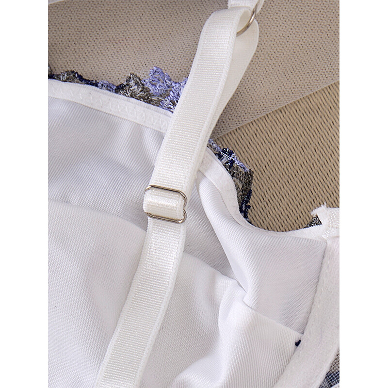 Lenjerie Sexy Set Broderie florală Lenjerie Push Up Seturi de sutien transparent 2 buc Lenjerie de corp de damă Lenjerie intimă delicată