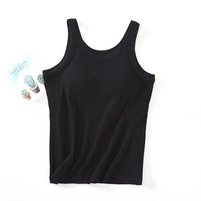 Basic Solid naiste pehme soonikuga hingav paak, sisseehitatud rinnahoidjaga Slim Fit ühes tükis sisemine välimine kantav põhjavest