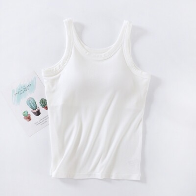 Basic Solid naiste pehme soonikuga hingav paak, sisseehitatud rinnahoidjaga Slim Fit ühes tükis sisemine välimine kantav põhjavest