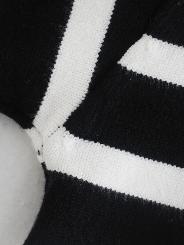 Naiste sügistalvised kampsunid naiste pulloverid, vaba triibuline vabaaja kootud šikk kilpkaelusega džemprid naiste ülisuured kampsuntopid naistele