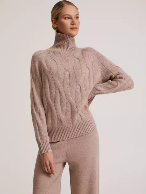 Set de pantaloni largi ocazional din tricot, toamnă iarnă, noi, îngroșați, calduri, pentru femei, pulover de marime mare, pantaloni cu picioare largi