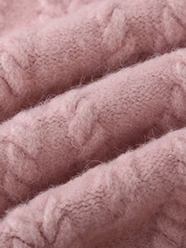 Tricotaj calduros, moale, solid, Pulover, 2 piese, coreeană, gros, albastru, pulover, ansamblu de top, ocazional, cu picioare largi, pantaloni, ținută malhas