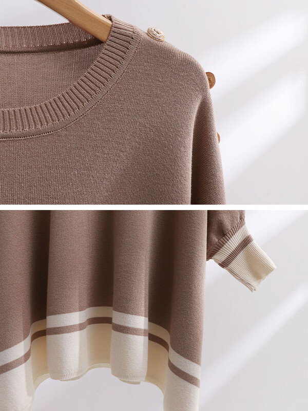 Pleteni kompleti korejskog dizajna od 2 komada Ženska pletena odjeća s O-izrezom Puloveri dugih rukava Top odijela Ležerna odjeća za trenirke visokog struka