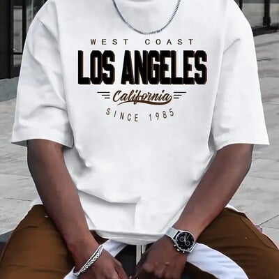 Suvine stiilne Los Angelese puhtast puuvillast T-särk: mugavalt istuv, vastupidav ja kergesti hooldatav kaelus – ideaalne igapäevaseks kandmiseks või puhkuseks