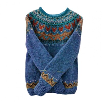 Pulover pentru femeie cu gât rotund Pulover de iarnă cu mânecă lungă Pulover pentru femei Pulover tricotat croșetat Pulover cu model geometric Top tricot