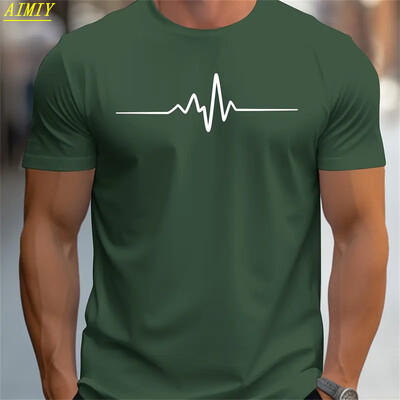 Mood suvine 3D-triibuline kirjatrükiga Meeste T-särk Hip Hopi trend Harajuku tänavarõivad vabaaja O-kaelusega Suured T-särgid Meeste topid