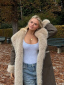 Vintage zamšādas kažokādas savārstījums sieviešu mētelis ar vaļēju atloku ar pogām ar pilnām piedurknēm, garas mētelis, 2024. gada ziemas dāmu divpusējs biezs mētelis