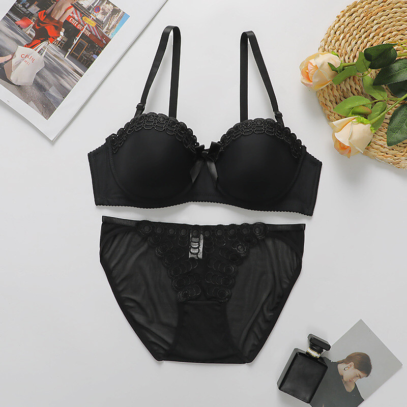 Ženski set donjeg rublja sa seksi mašnom Ženski push-up grudnjak sa žicom S-XL Prekrasan Lei grudnjak Žensko modno donje rublje Seksi donji dio